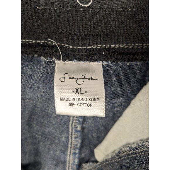Sean John Jeans Mens XL Blue Jogger Baggy Drawstring Y2K Hip Hop Zip Ankle EUC - Picture 5 of 6